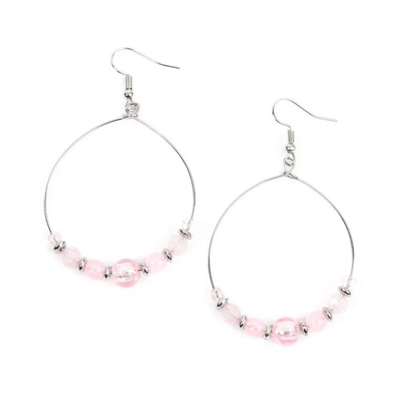 Paparazzi Jewelry Accessories - Ambient Afterglow - Pink Earrings - Vintage - Picture 2 of 4